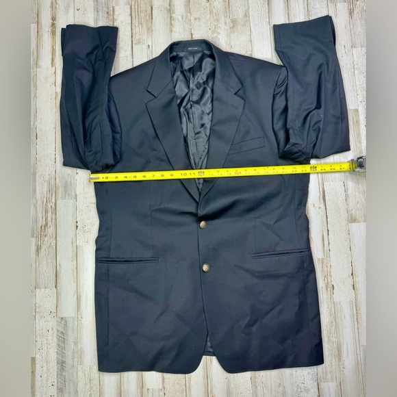 Ralph Ralph Lauren Blazer Jacket Men's 44L Black Classic Military Style Buttons - Picture 4 of 12